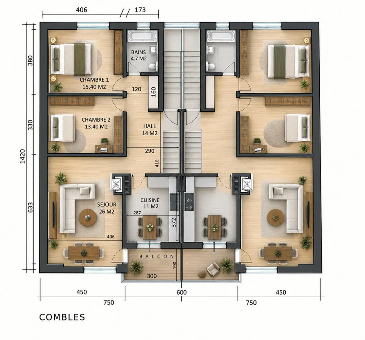 Choëx, duplex di 5.5 stanze nelle soffitte - Foto 10 di 11