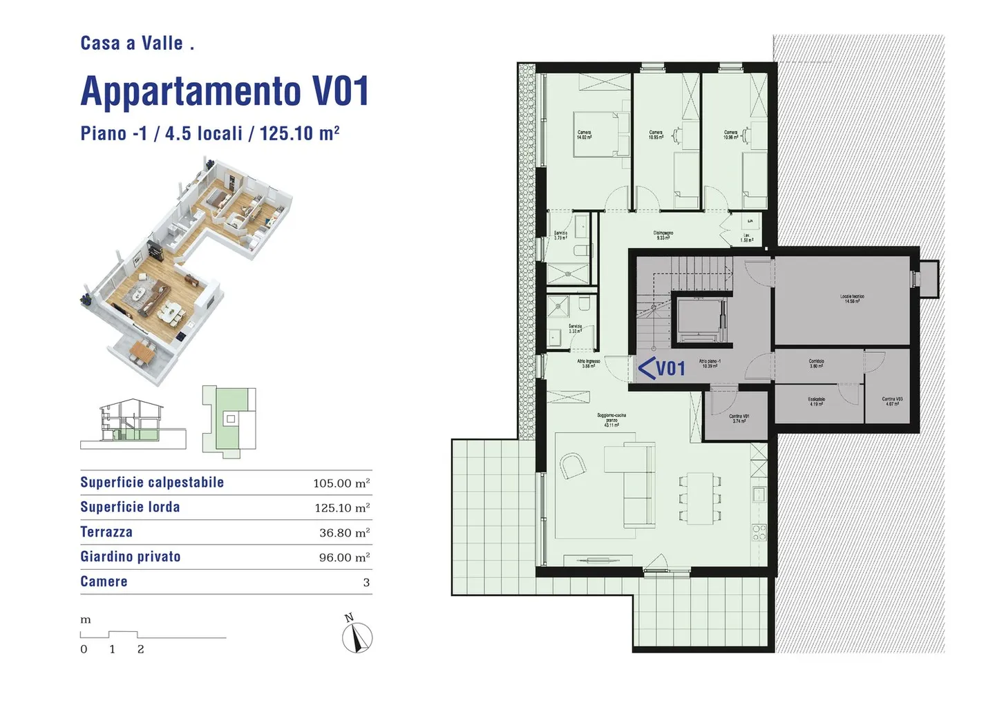 New 4.5-room apartment with garden in Cadenazzo in a strategic location - Photo 11 of 11