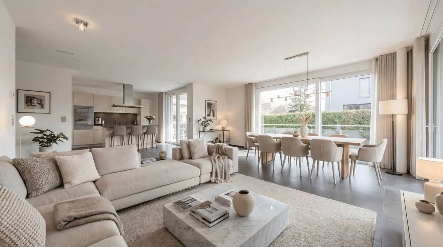 Superbe 3,5 pièces de standing avec terrasse et jardin - Photo 3 sur 11