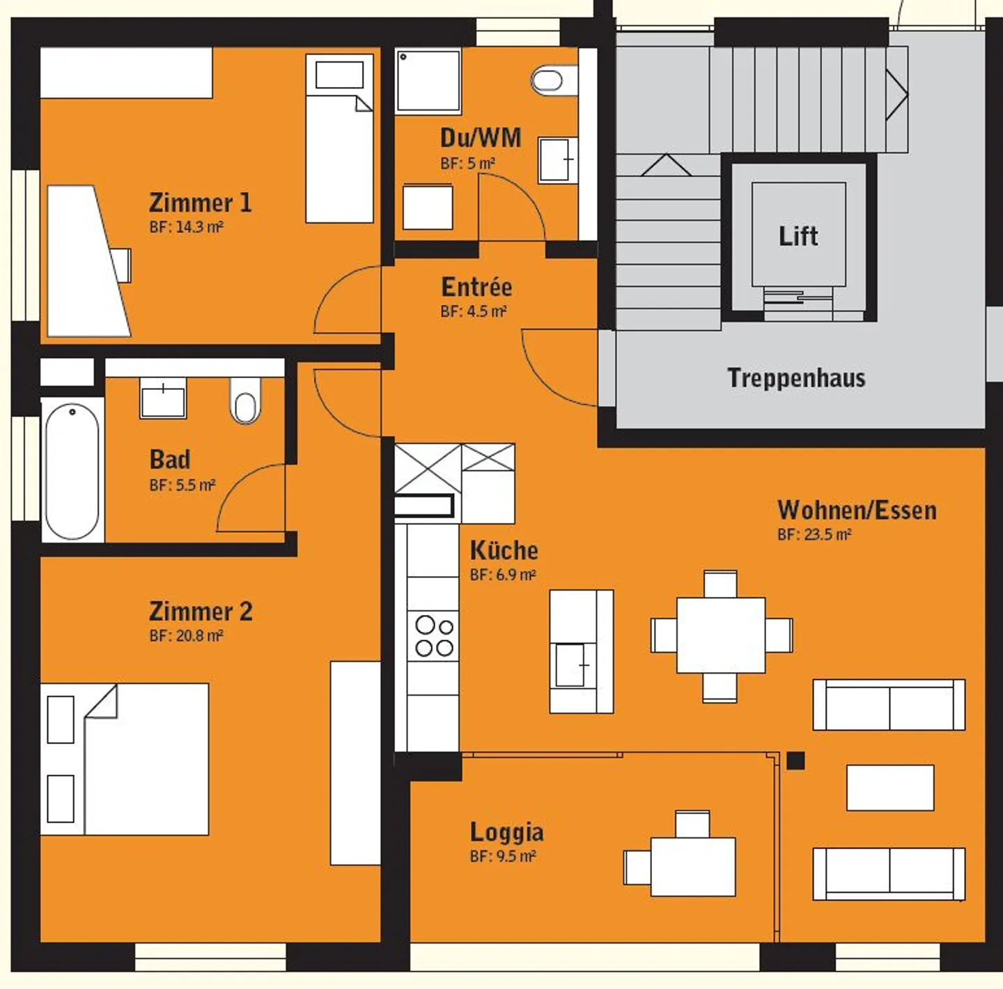 Luxuswohnung mit Loggia - Foto 9 von 9