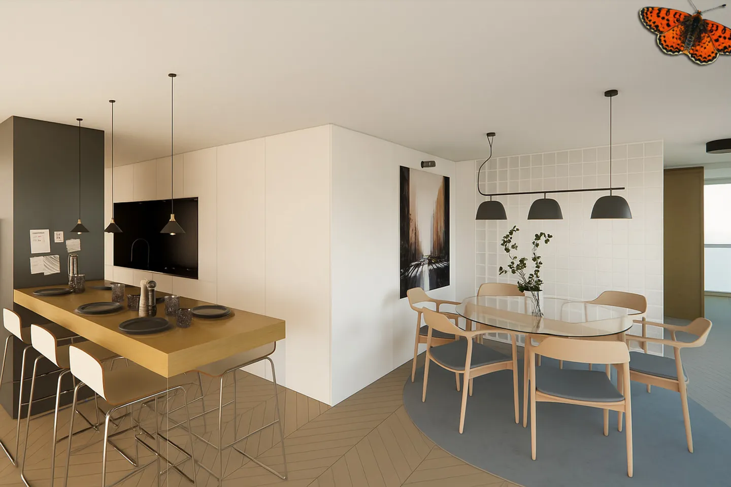 Exceptional 5.5 room penthouse with panoramic terrace of 104 m²! - Photo 2 of 11