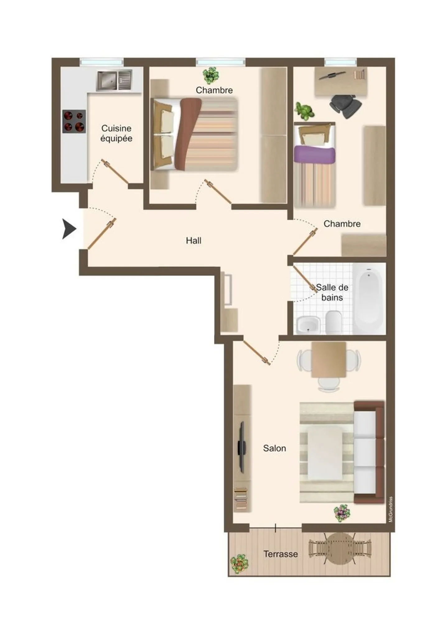 Appartement 3.5 pièces à Jolimont - Photo 7 sur 7