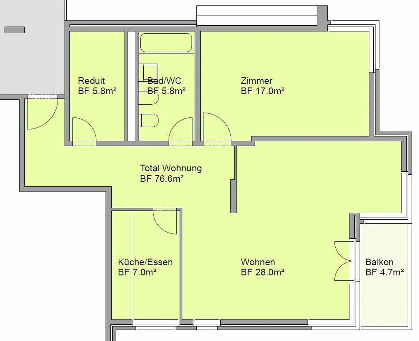 Large 2.5-room apartment with balcony for rent - Photo 1 of 10