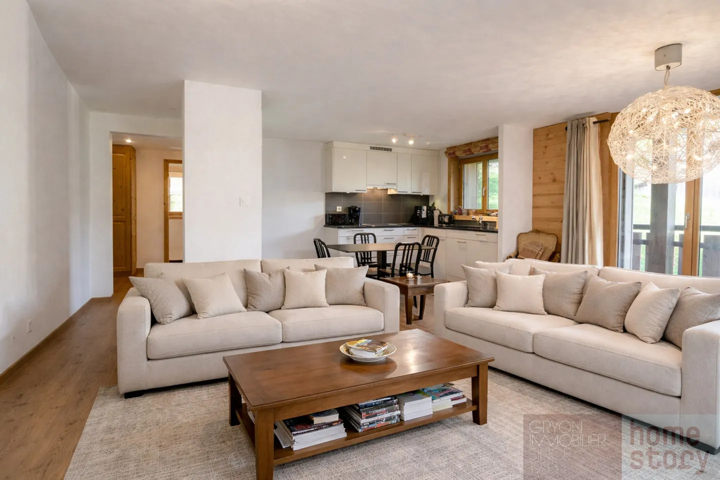 Cozy 3.5-room Minergie apartment with mountain view in Gryon - Photo 2 of 16