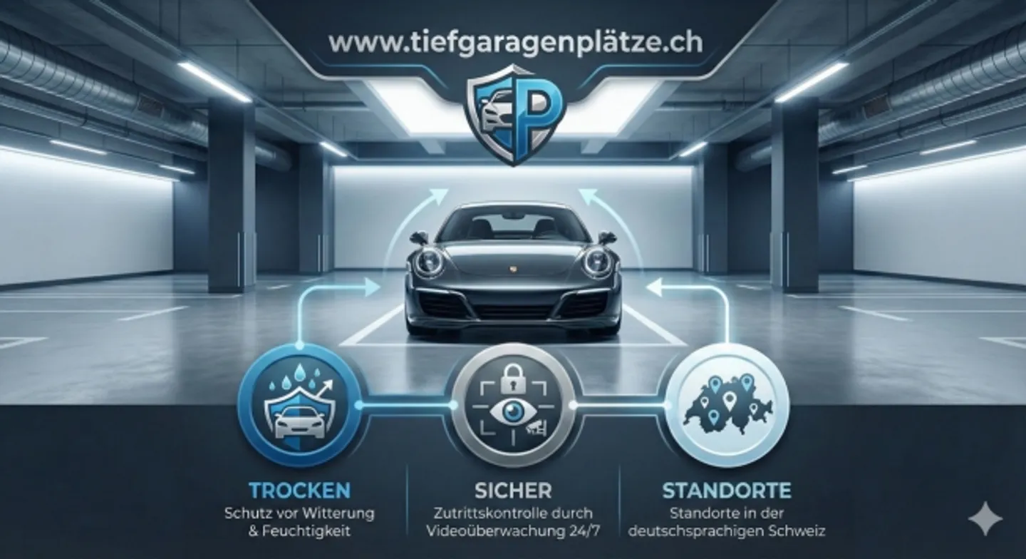 Underground parking spaces for rent in the Hinzihöfli development in Grenchen - monitored by camera - Photo 1 of 1