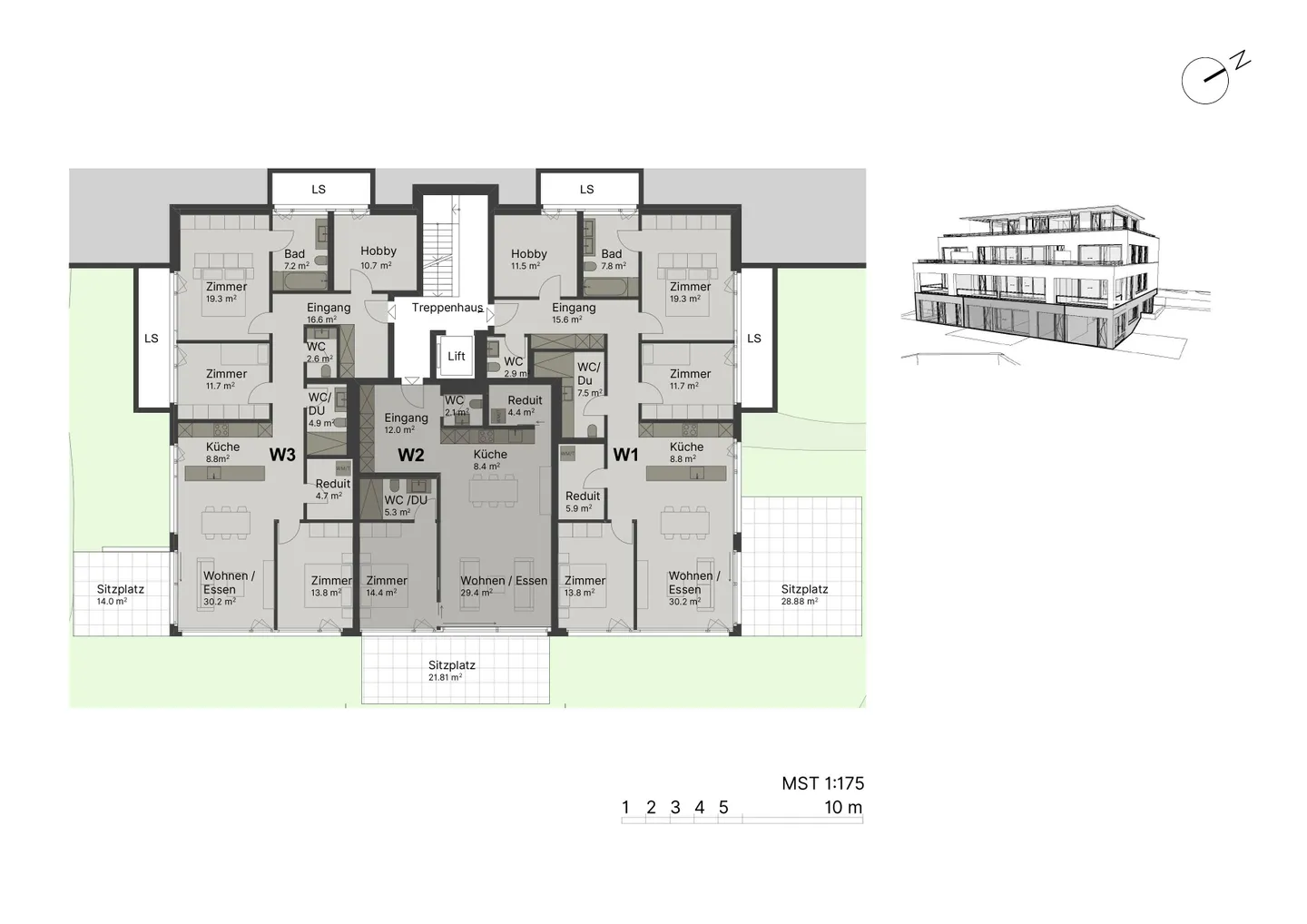 Condominio di 2,5 stanze di alta qualità al piano terra con giardino privato! - Foto 5 di 5