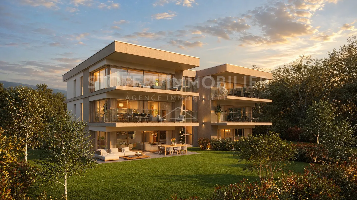 Appartement traversant neuf de 3 pièces avec balcons - Photo 9 sur 10