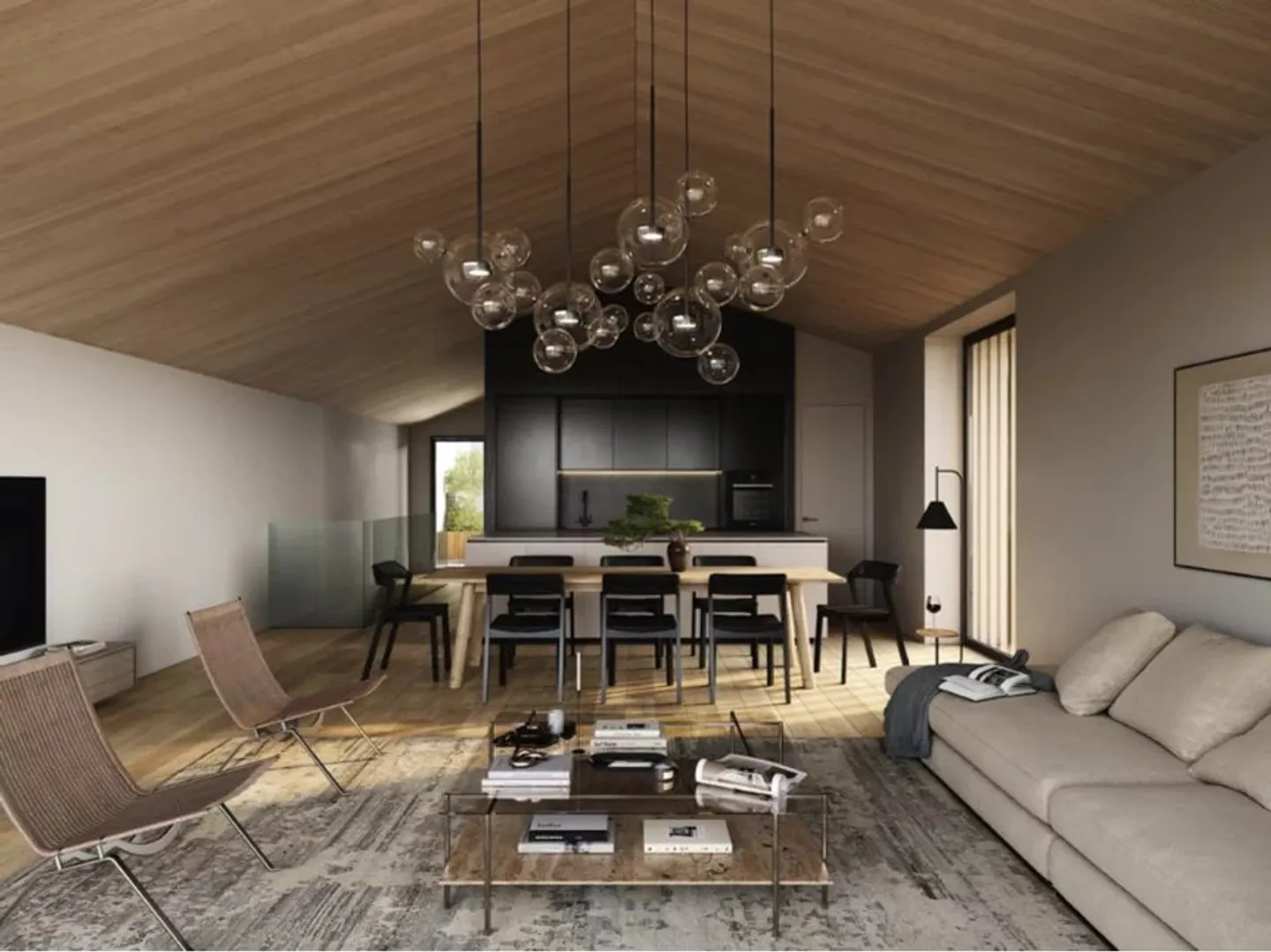 Chalet con muro adiacente di 5,5 stanze con vista panoramica e giardino - Foto 3 di 4
