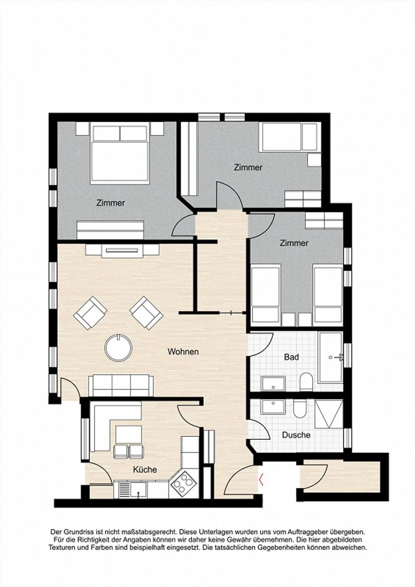 Gemütliche 4.5-Zimmer-Wohnung im  attraktiven Villenquartier von Raron - Foto 12 von 13