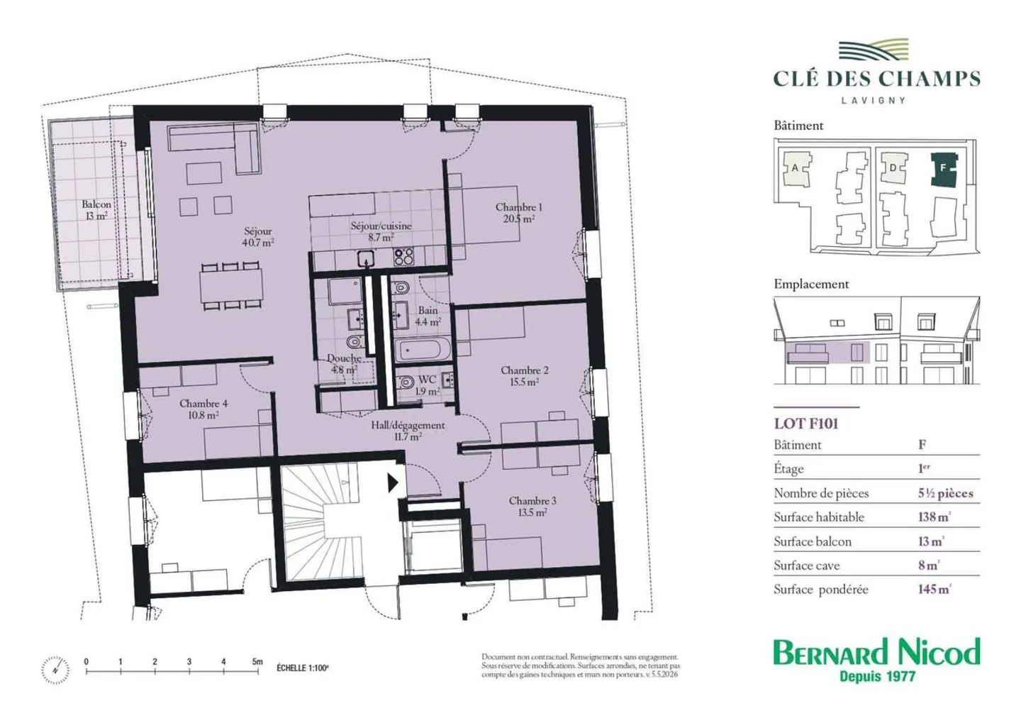 5.5-room apartment with balcony - Photo 8 of 9