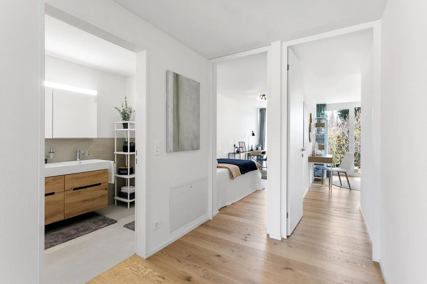 Appartamento di 4,5 stanze di nuova costruzione nel quartiere di Bernrain, piano terra con un po' di vista sul lago - Foto 8 di 30