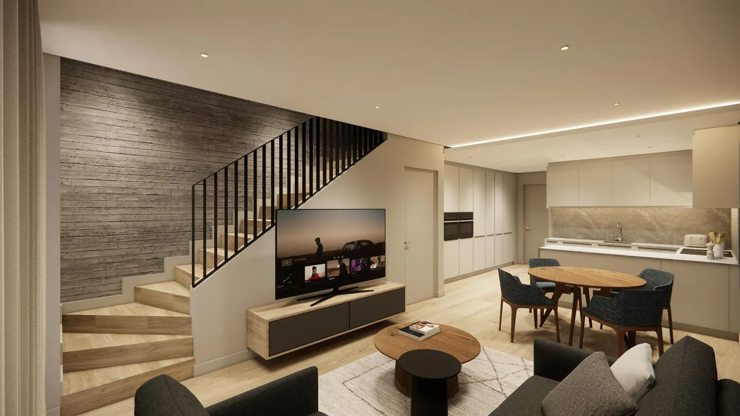 Construction neuve élégante : maison mitoyenne de 3,5 pièces avec finition haut de gamme - Photo 7 sur 13