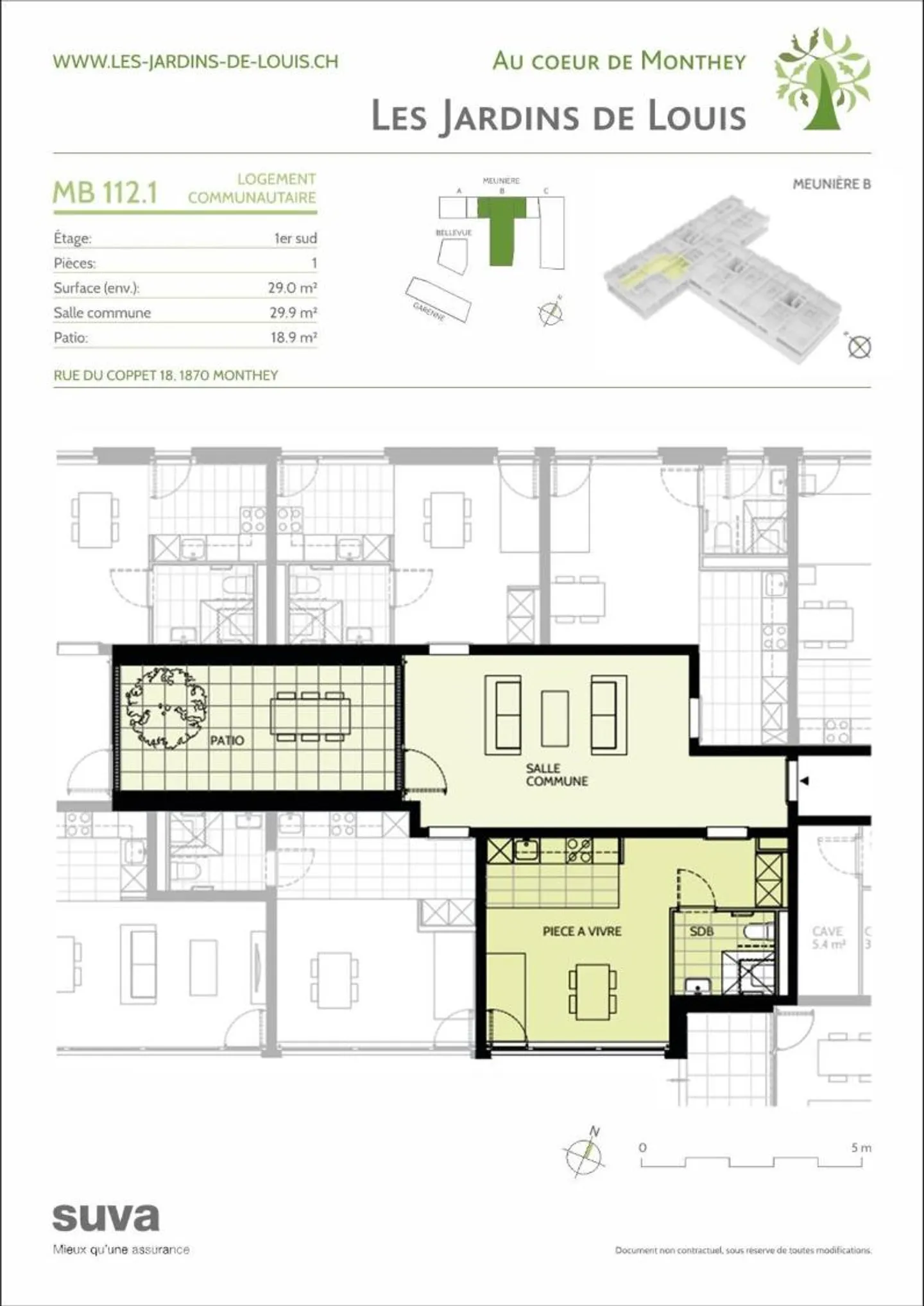 Zentrales Studio in Monthey - Foto 2 von 2
