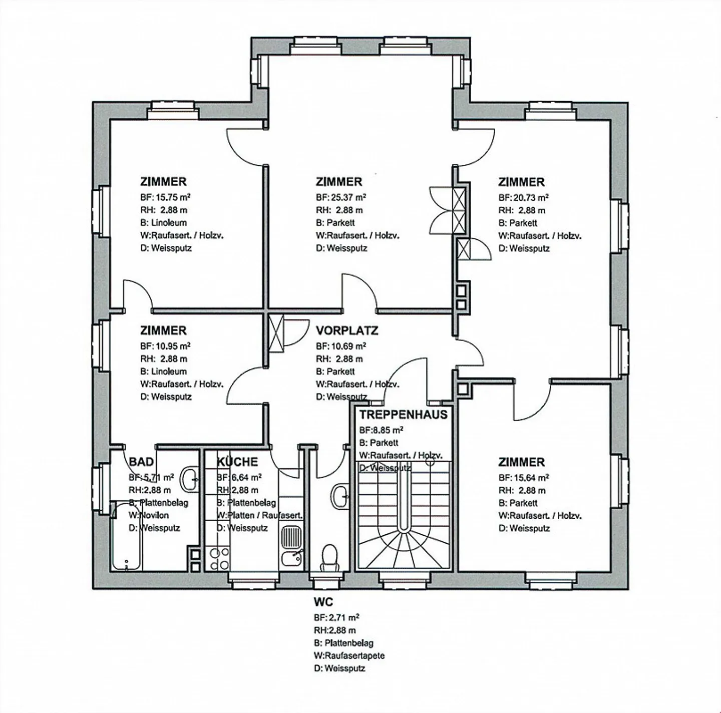Attraktive, zentrumsnahe 5 Zimmer-Altbauwohnung - Foto 16 von 16