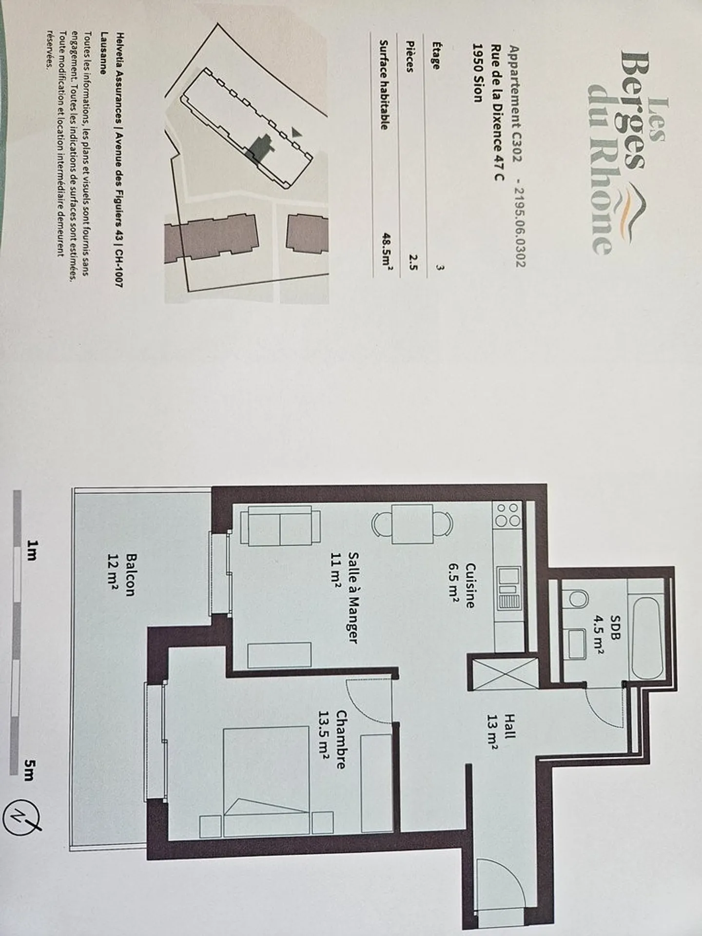 Appartement 2.5 pièces - Photo 6 sur 7