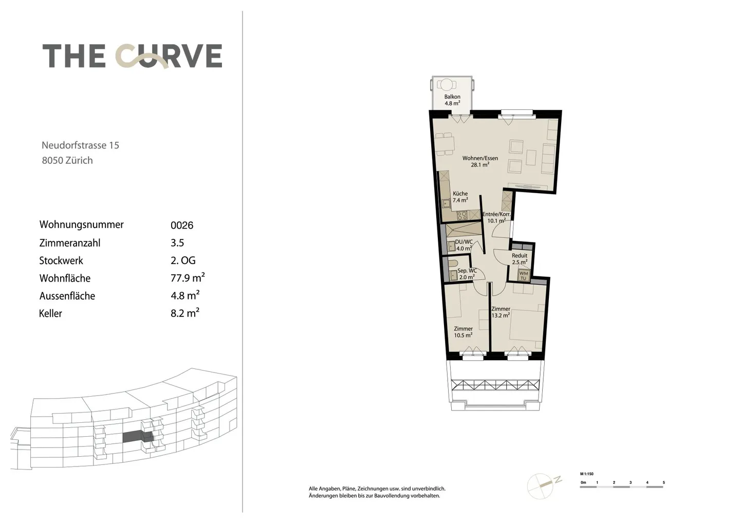 First occupancy: Modern 3.5-room apartment with sunny balcony - Photo 6 of 7