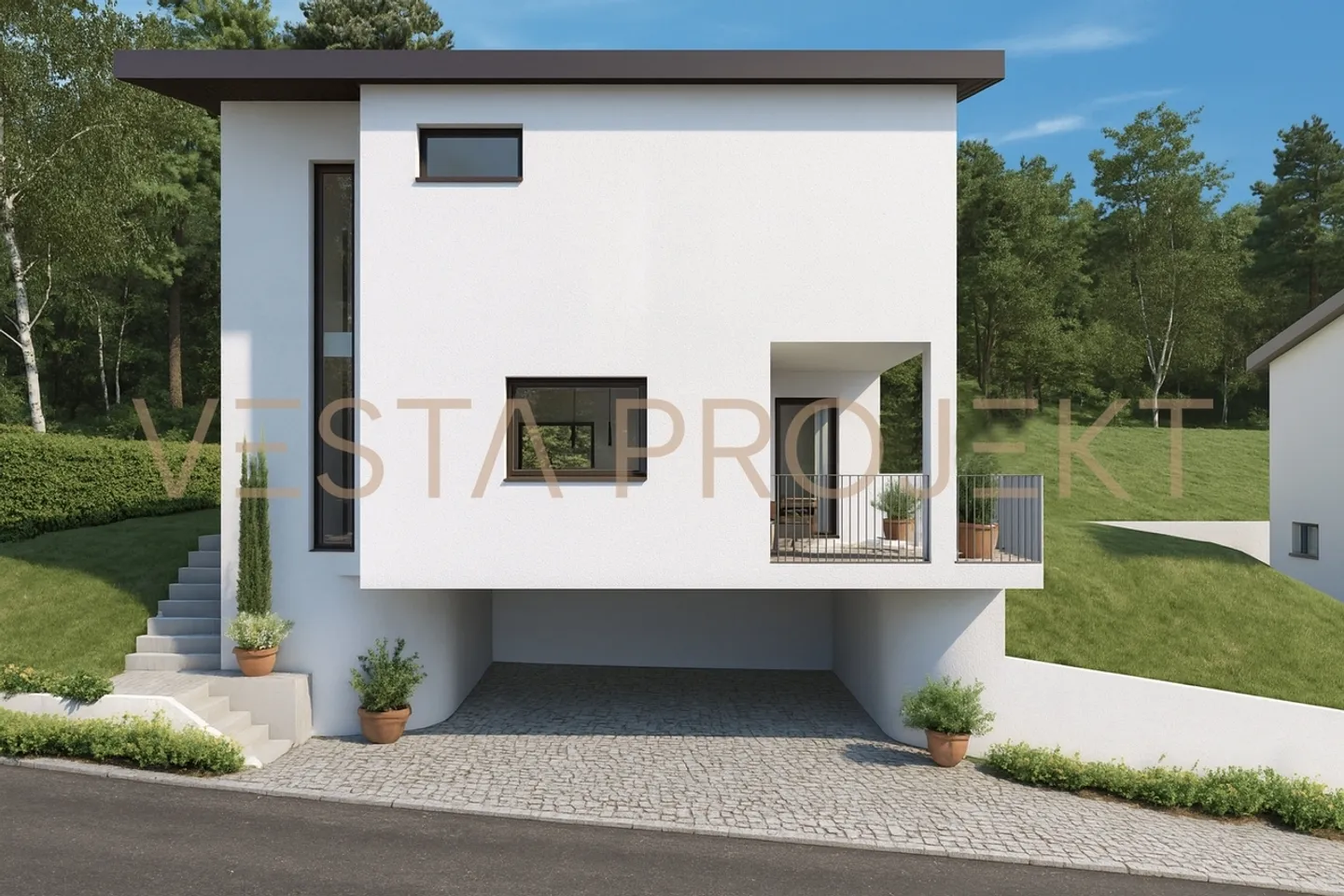 Approved construction project for two modern single-family villas with Minergie standards and panoramic view - Photo 2 of 7