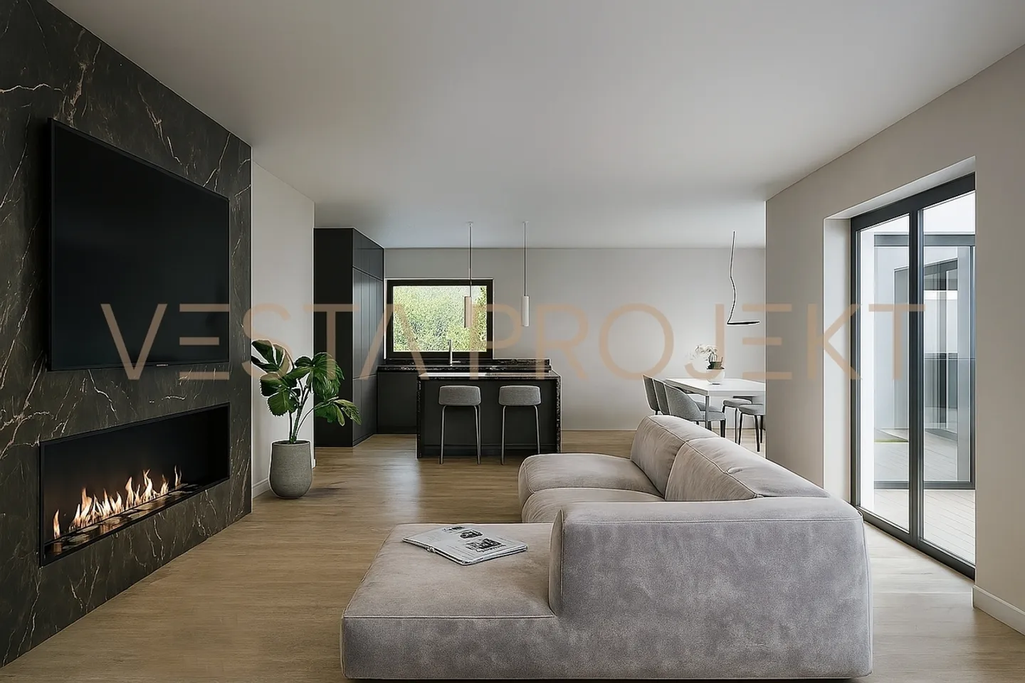 Approved construction project for two modern single-family villas with Minergie standards and panoramic view - Photo 6 of 7