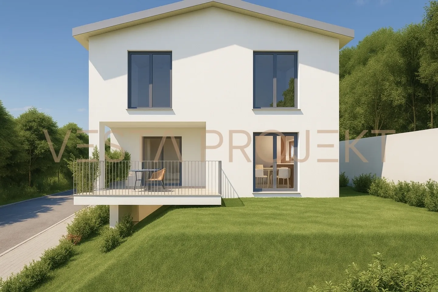 Approved construction project for two modern single-family villas with Minergie standards and panoramic view - Photo 1 of 7