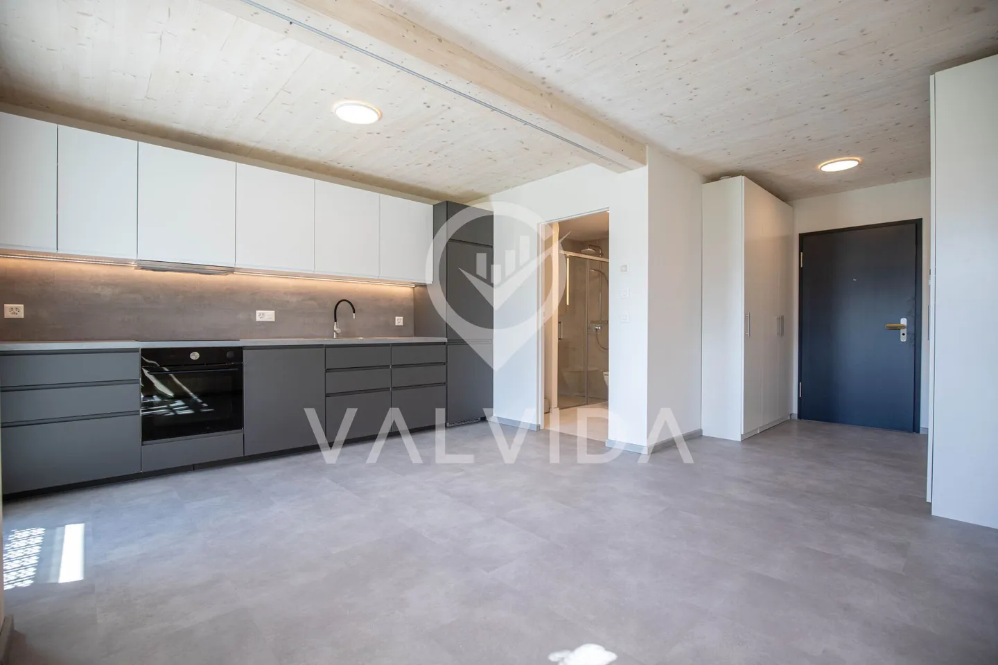 Appartement moderne de 1,5 pièce à Gampel - Première occupation avec une vue imprenable - Photo 3 sur 6