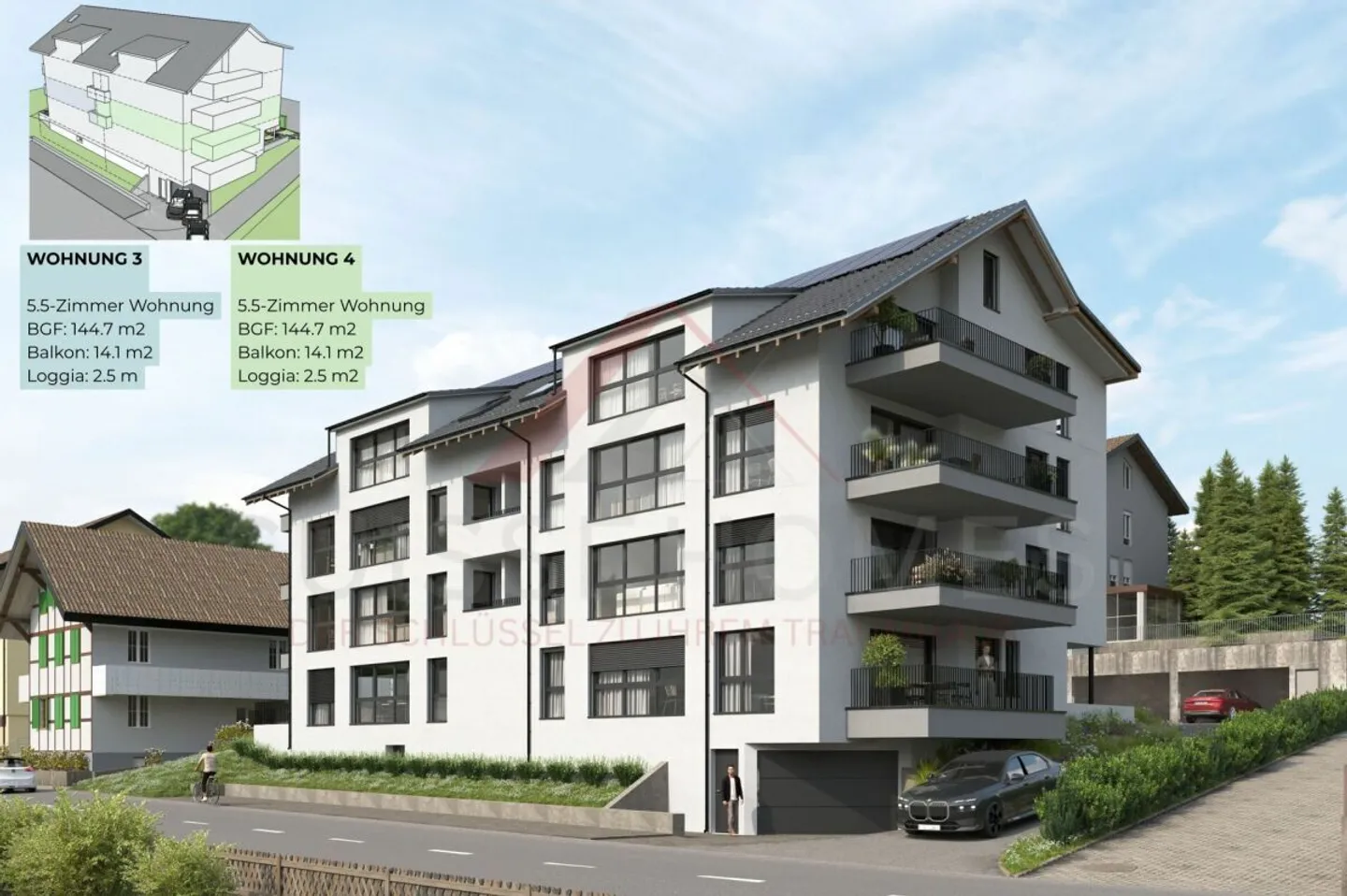 Hochwertiges Wohnen mit Stil & Raum - 5½-Zimmer-Eigentumswohnung «RESIDENCE CENTRO» (2. OG) Nord - Photo 12 of 16