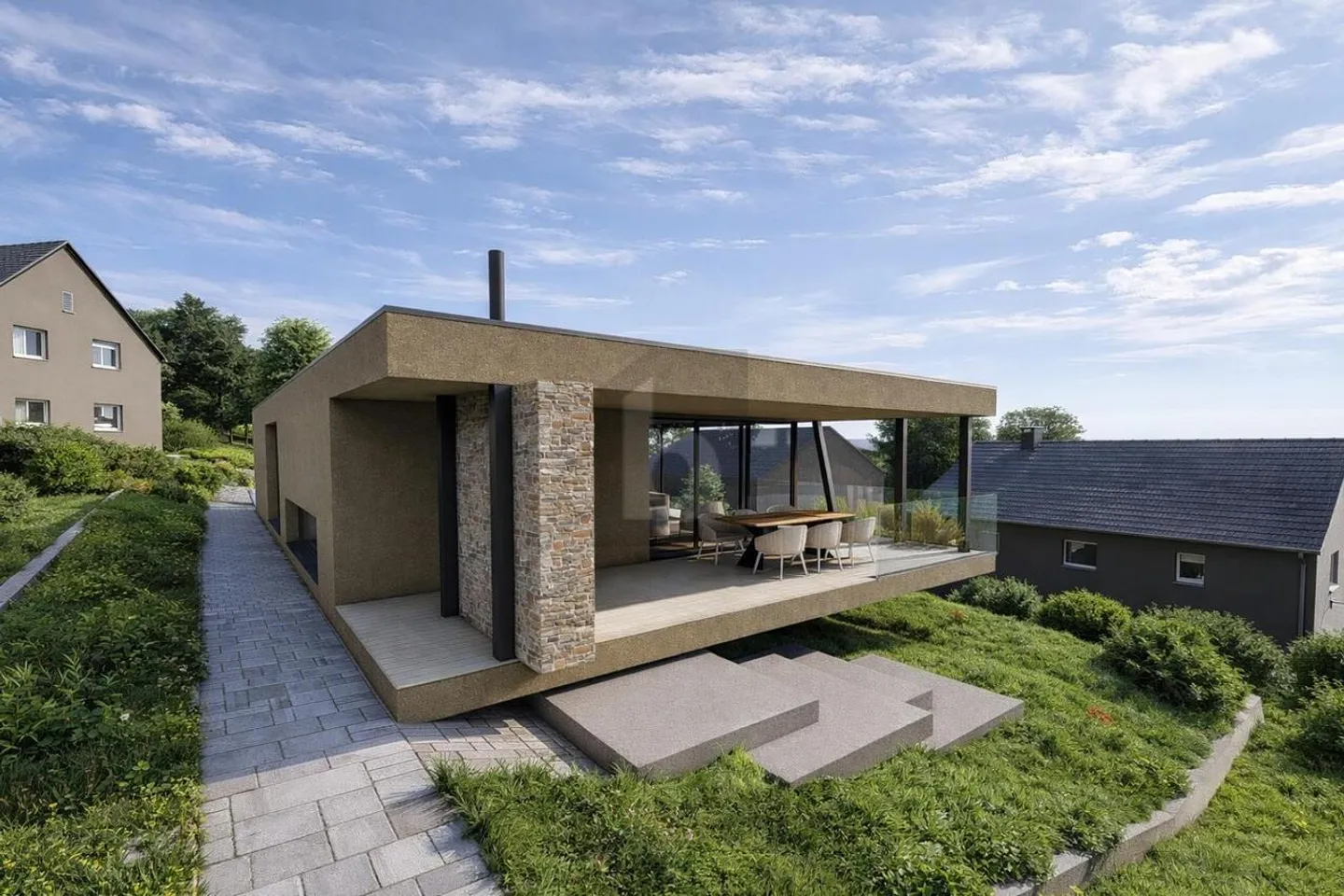 ARCHITECTURE AVEC ATRIUM & PLAN D'ETAGE FLEXIBLE - Photo 5 sur 6