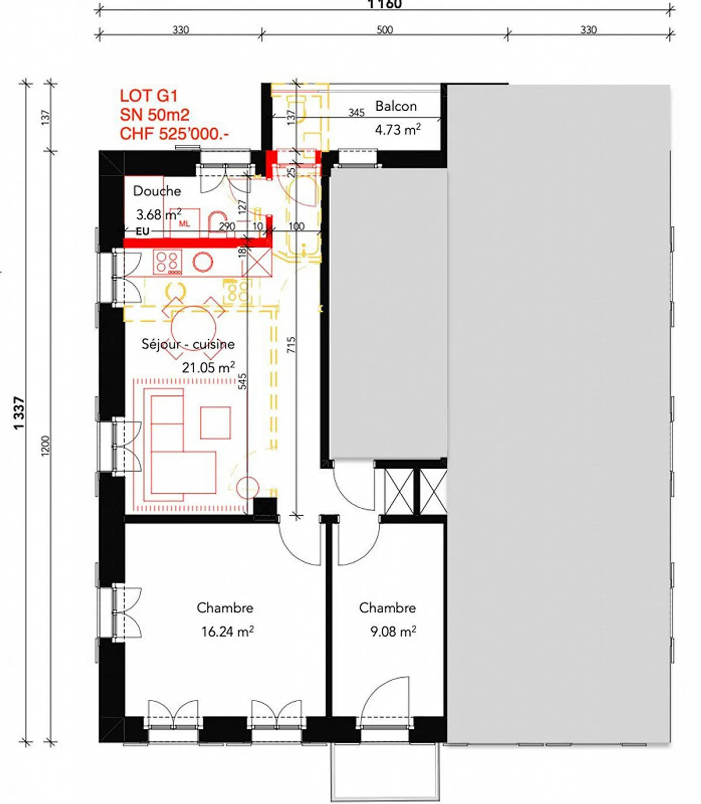 Verkauf nach Plan - 2,5 und 3,5 Zimmer Wohnungen in Broc - Foto 3 von 8