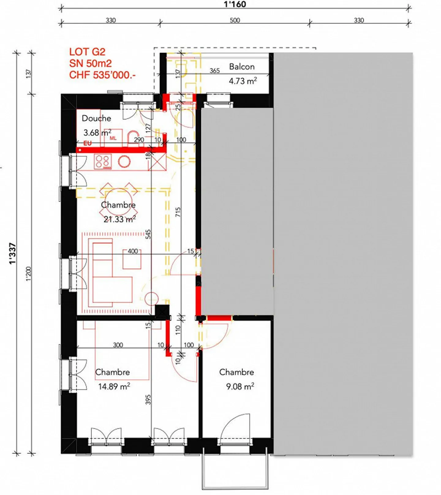 Verkauf nach Plan - 2,5 und 3,5 Zimmer Wohnungen in Broc - Foto 2 von 8