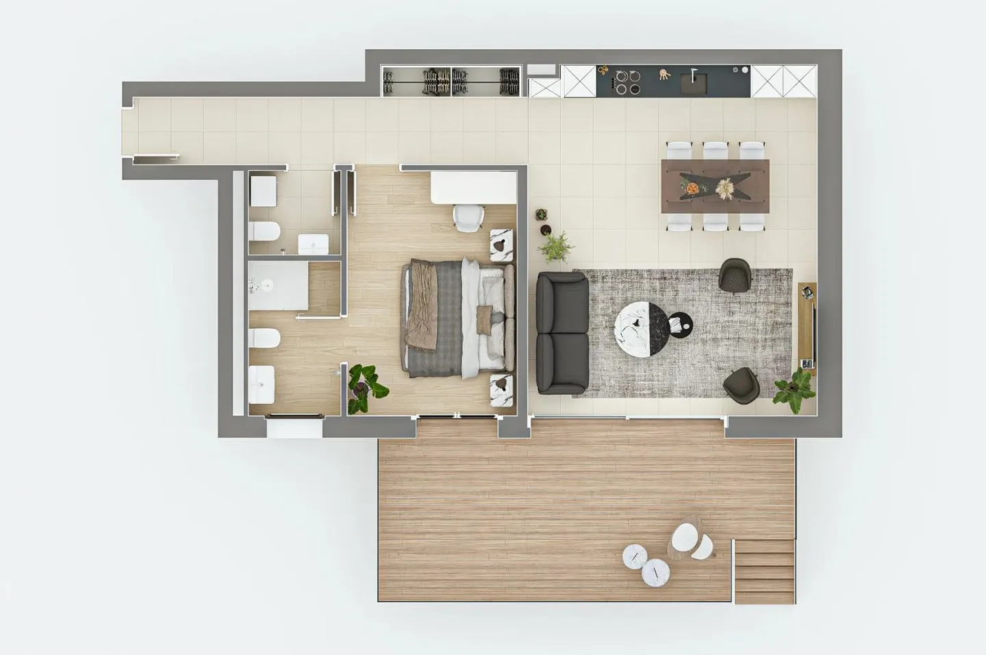 Appartamento nuovo di 2,5 locali con balcone. - Foto 7 di 13