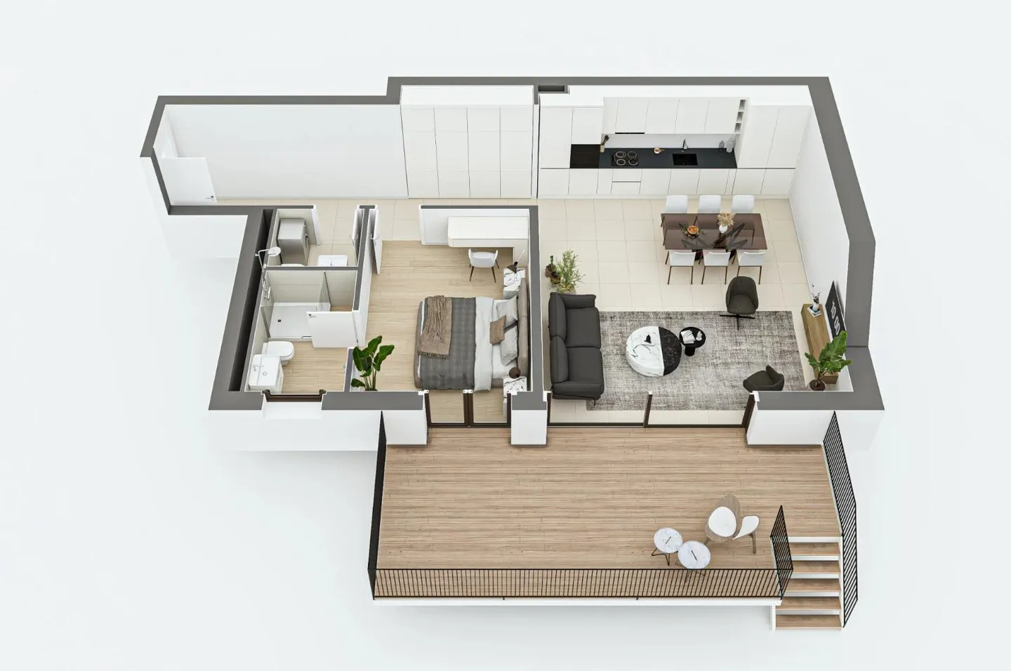 Appartamento nuovo di 2,5 locali con balcone. - Foto 8 di 13