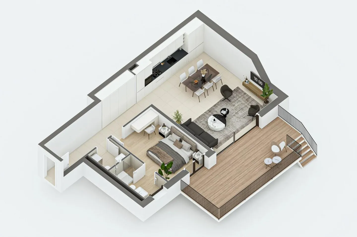 Appartamento nuovo di 2,5 locali con balcone. - Foto 9 di 13