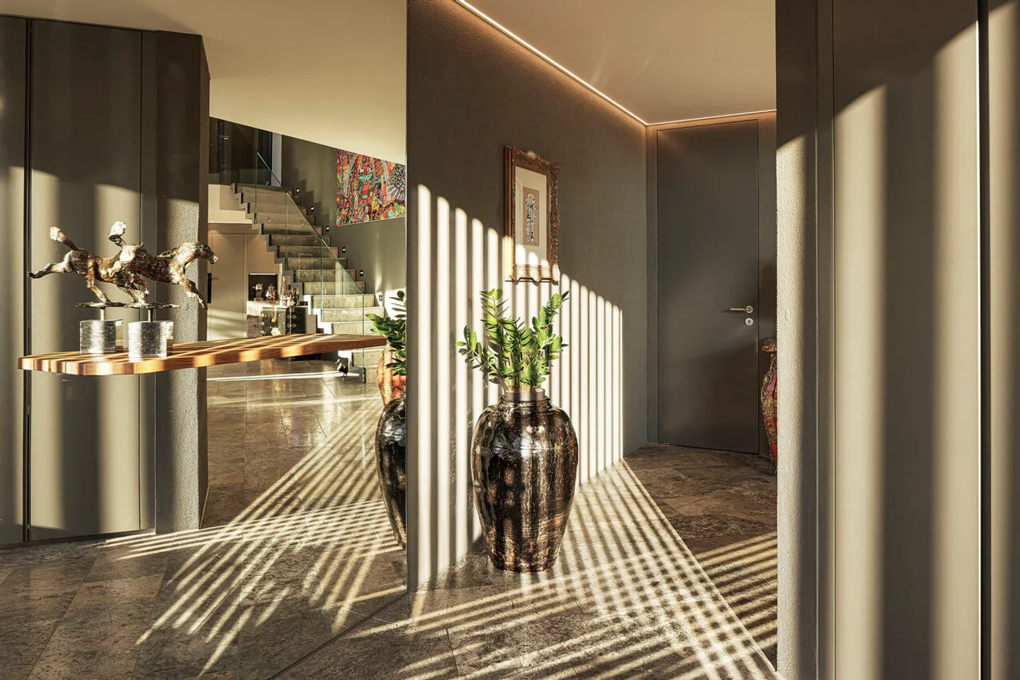 Le jardin intérieur - Une maison en pierre, lumière et eau. - Photo 6 sur 13