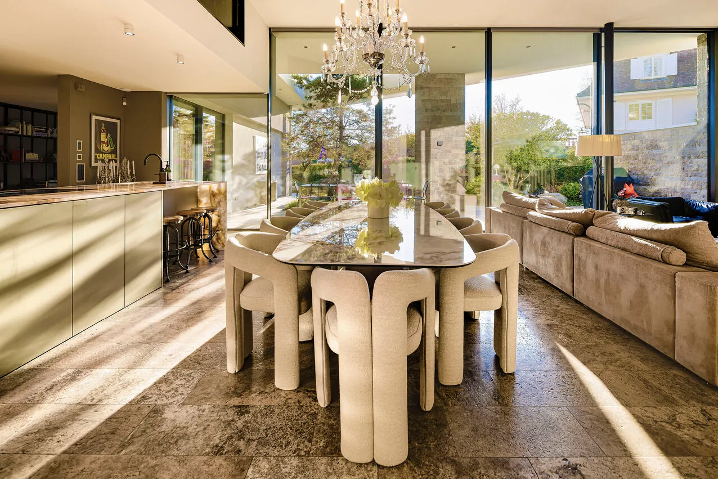 Le jardin intérieur - Une maison en pierre, lumière et eau. - Photo 3 sur 13