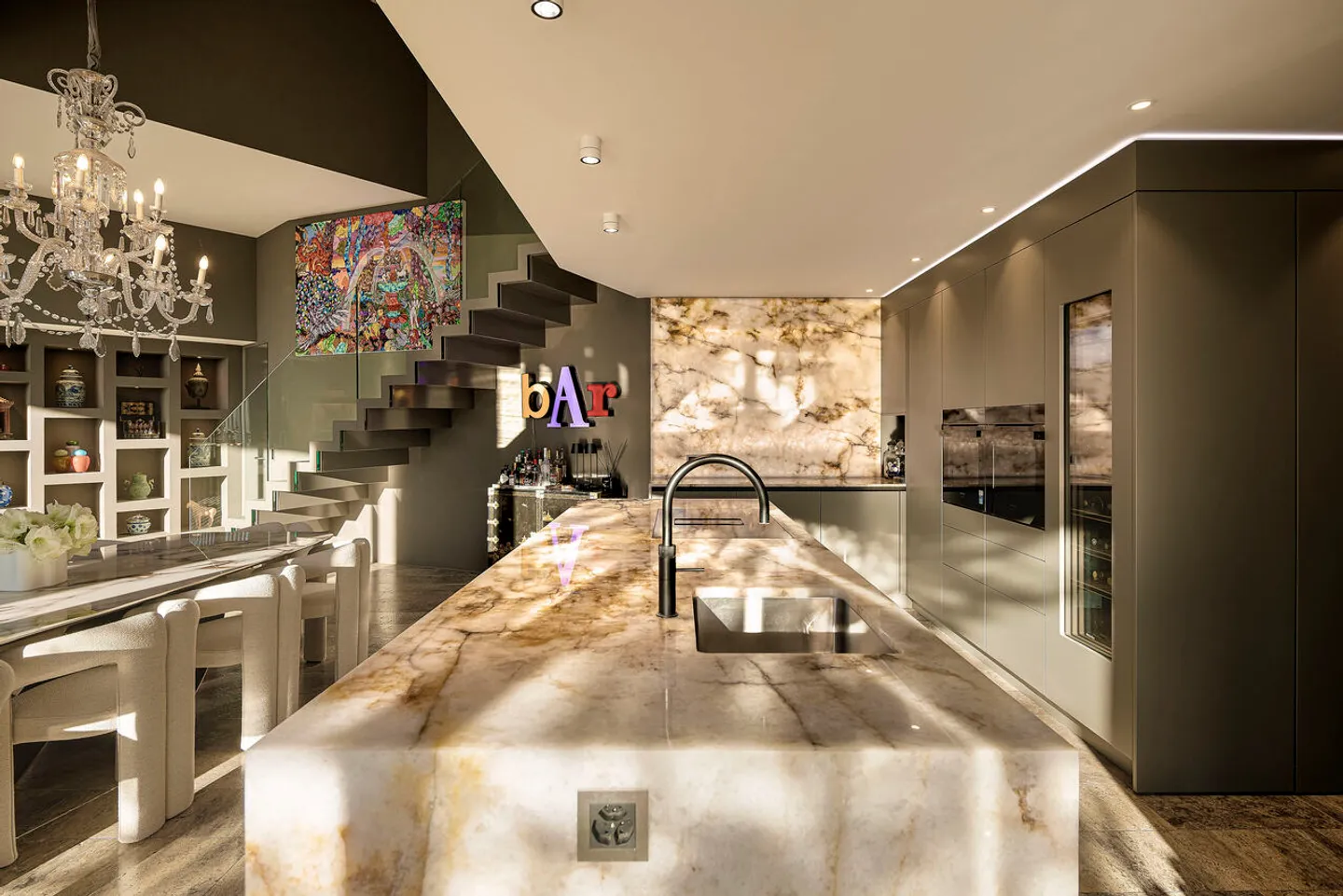 Le jardin intérieur - Une maison en pierre, lumière et eau. - Photo 5 sur 13