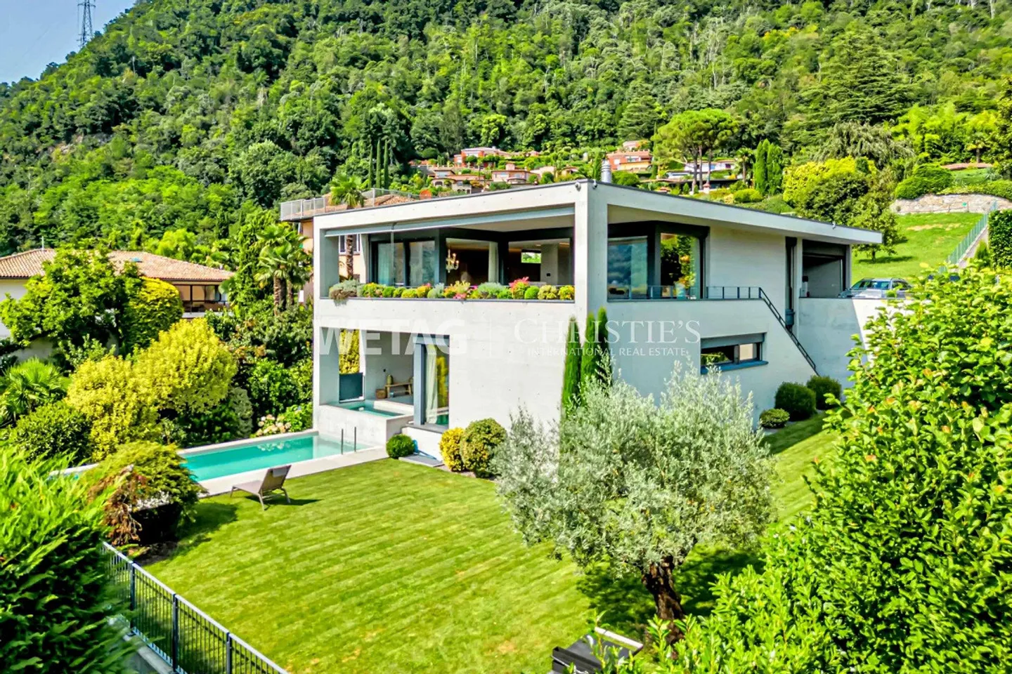 Lugano-Morcote : Villa moderne avec piscine, vue sur le lac et espace spa à vendre - Photo 1 sur 13