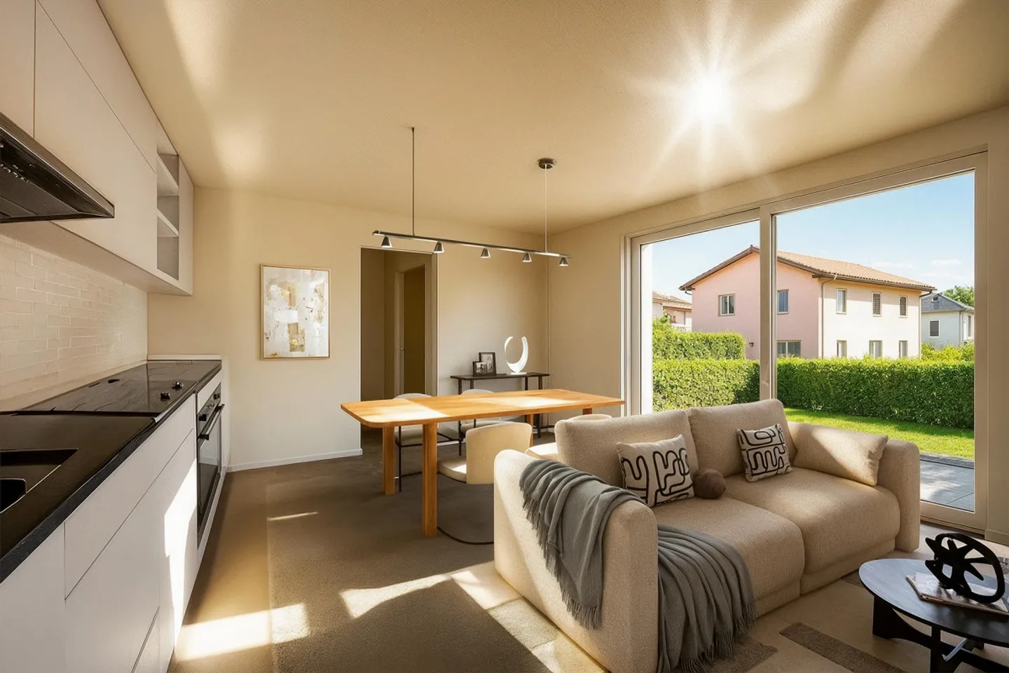 Modern 3.5 rooms in a new construction residence - Photo 1 of 8