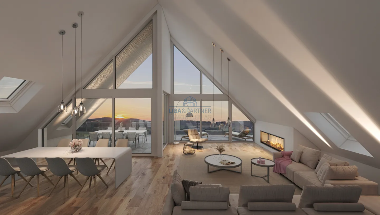 The View - Architektur, Raum & Aussicht in Perfektion - 4.5-Attika-Whg - Foto 3 von 8
