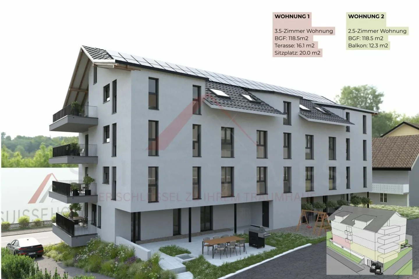 Appartamento di 3,5 stanze con patio «RESIDENCE CENTRO» Sud - Foto 17 di 18