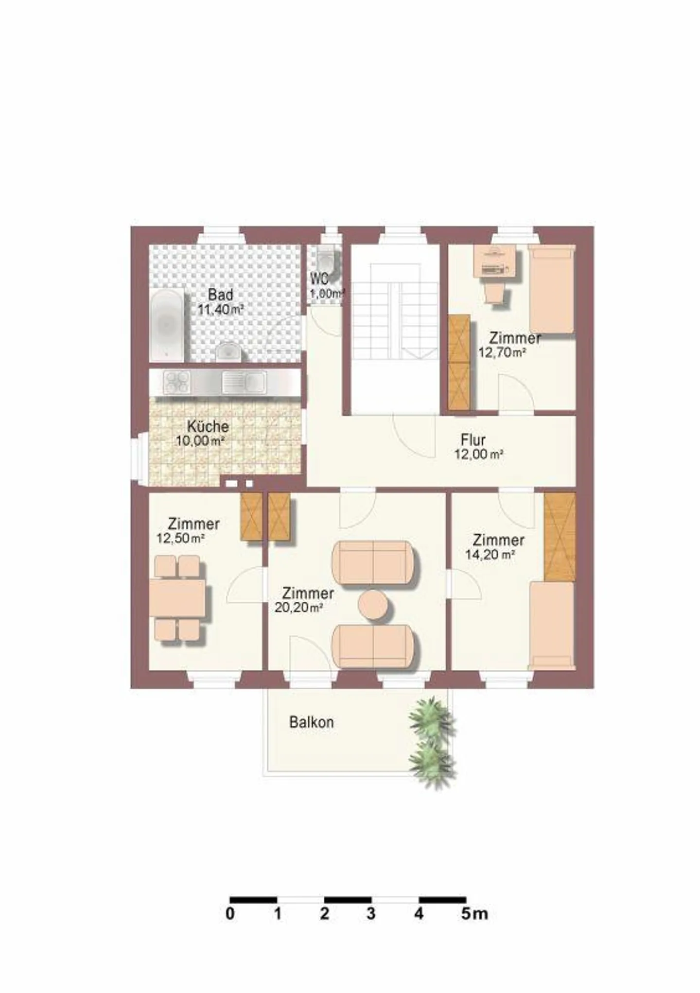 Partially renovated & charming old apartment including balcony - Photo 13 of 13