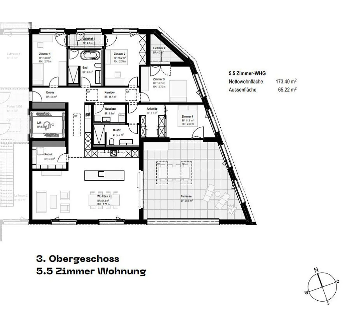 Appartement Penthouse 5.5 pièces avec panorama sur le Pilatus - Photo 2 sur 2