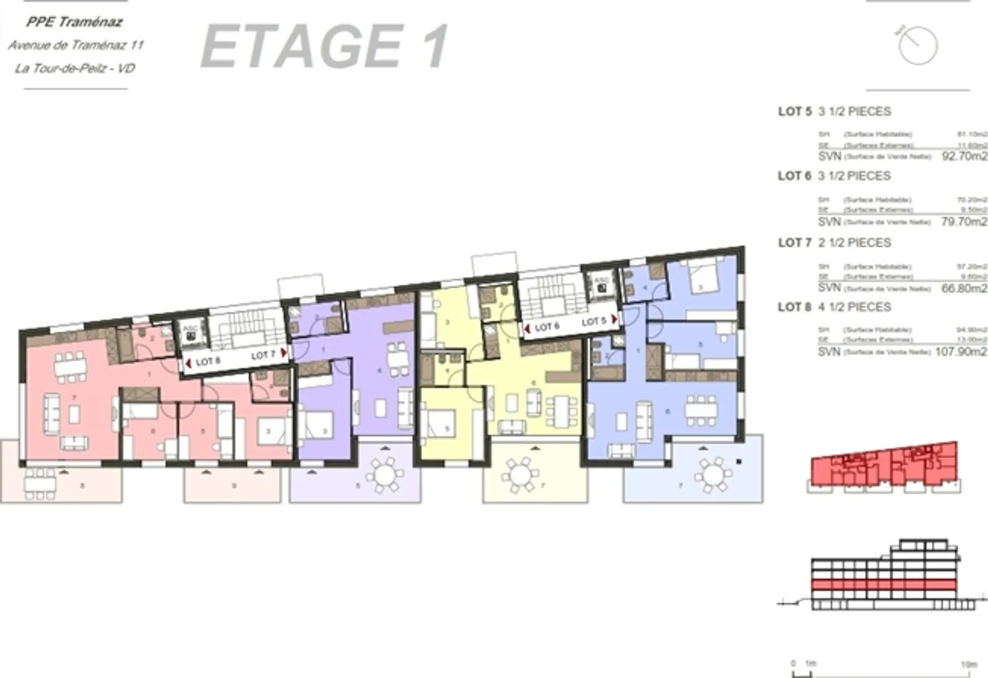 «Los 6 _ Neue 3,5-Zimmer-Wohnung zum Verkauf in La Tour-de-Peilz mit Terrasse.» - Foto 4 von 13