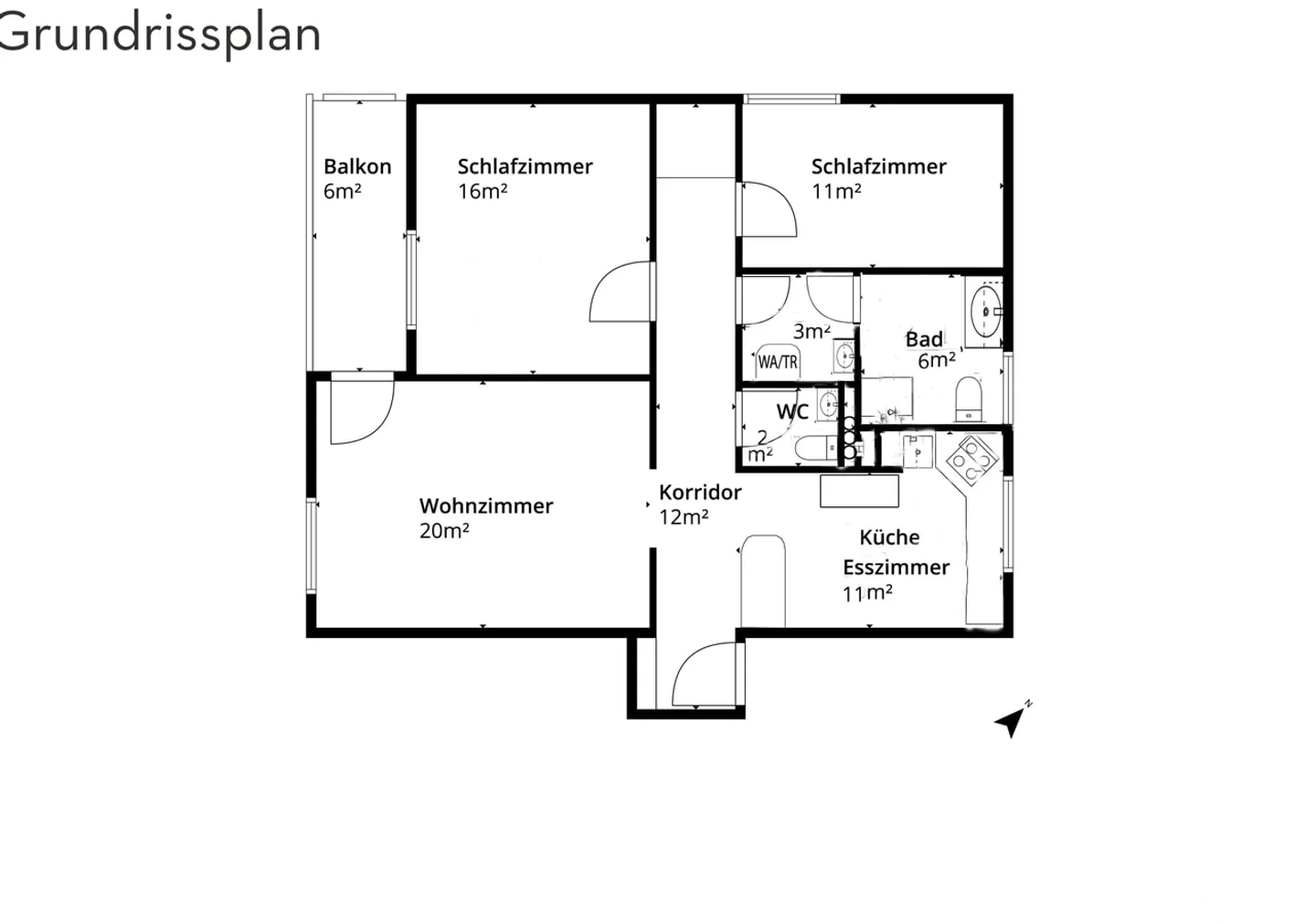 Helle 3.5-Zimmer Wohnung mit Balkon - Foto 10 von 13