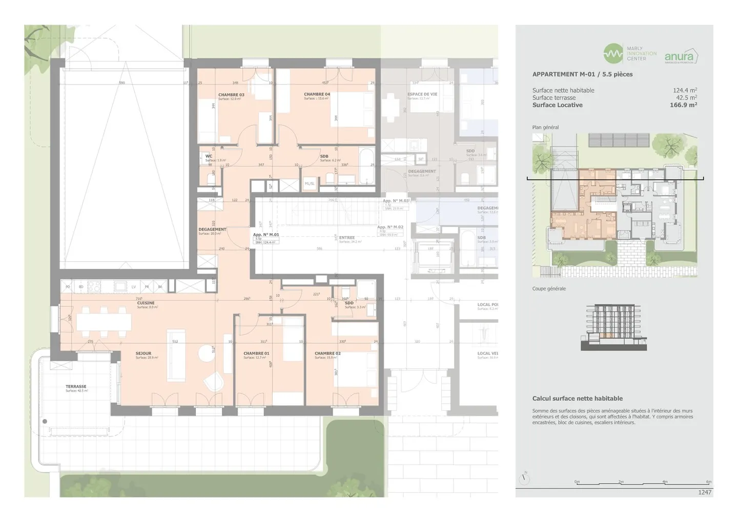 Außergewöhnliche 5,5-Zimmer-Wohnung zur Miete in Marly! - Foto 11 von 13