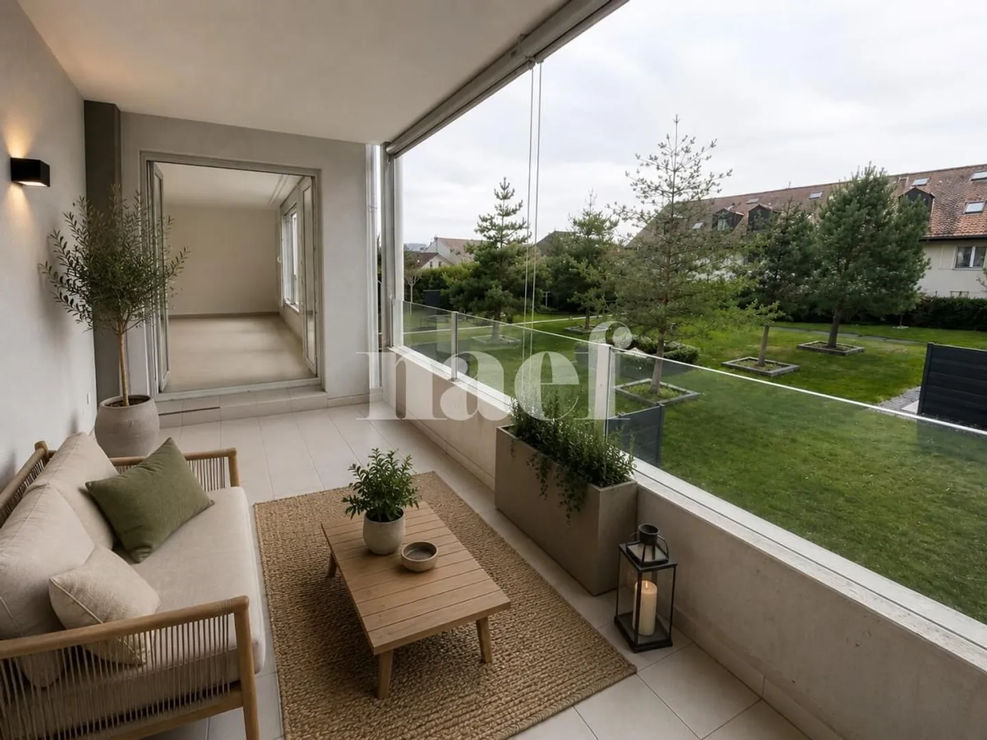 In the center of the village - Beautiful 3-room apartment on the 1st floor with large balcony - Photo 1 of 5