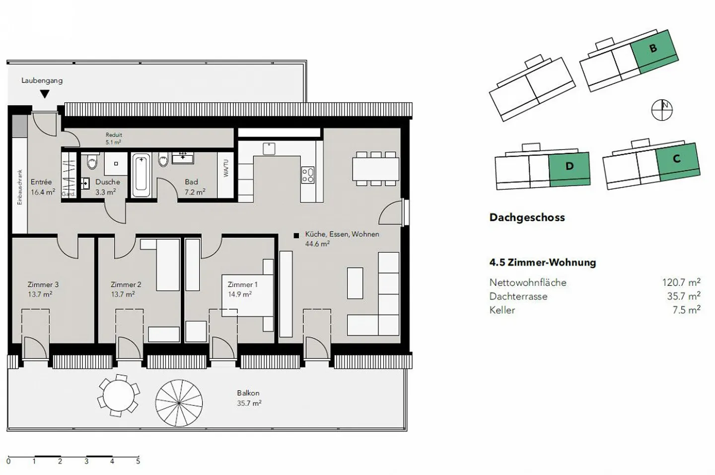 Modernes Apartment in ruhiger Lage - Foto 9 von 9