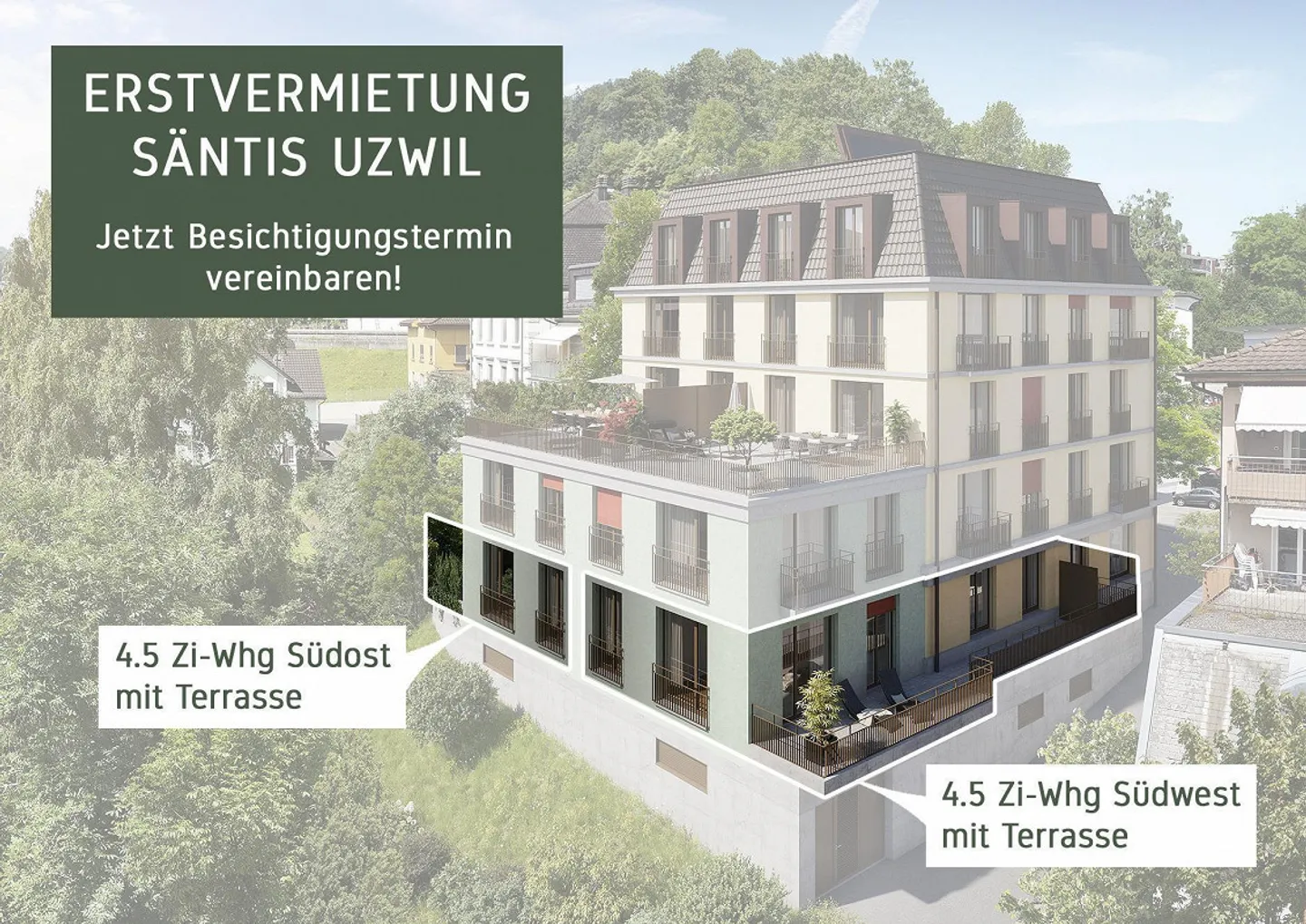 Appartements neufs attrayants Säntis-Uzwil.ch incluant un parking à Uzwil - Photo 1 sur 4