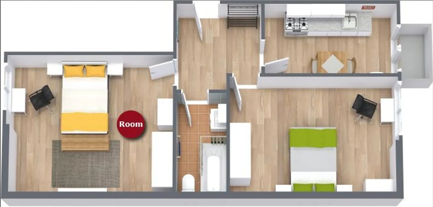 Furnished shared room including everything directly at Badischer Bahnhof - Photo 6 of 6