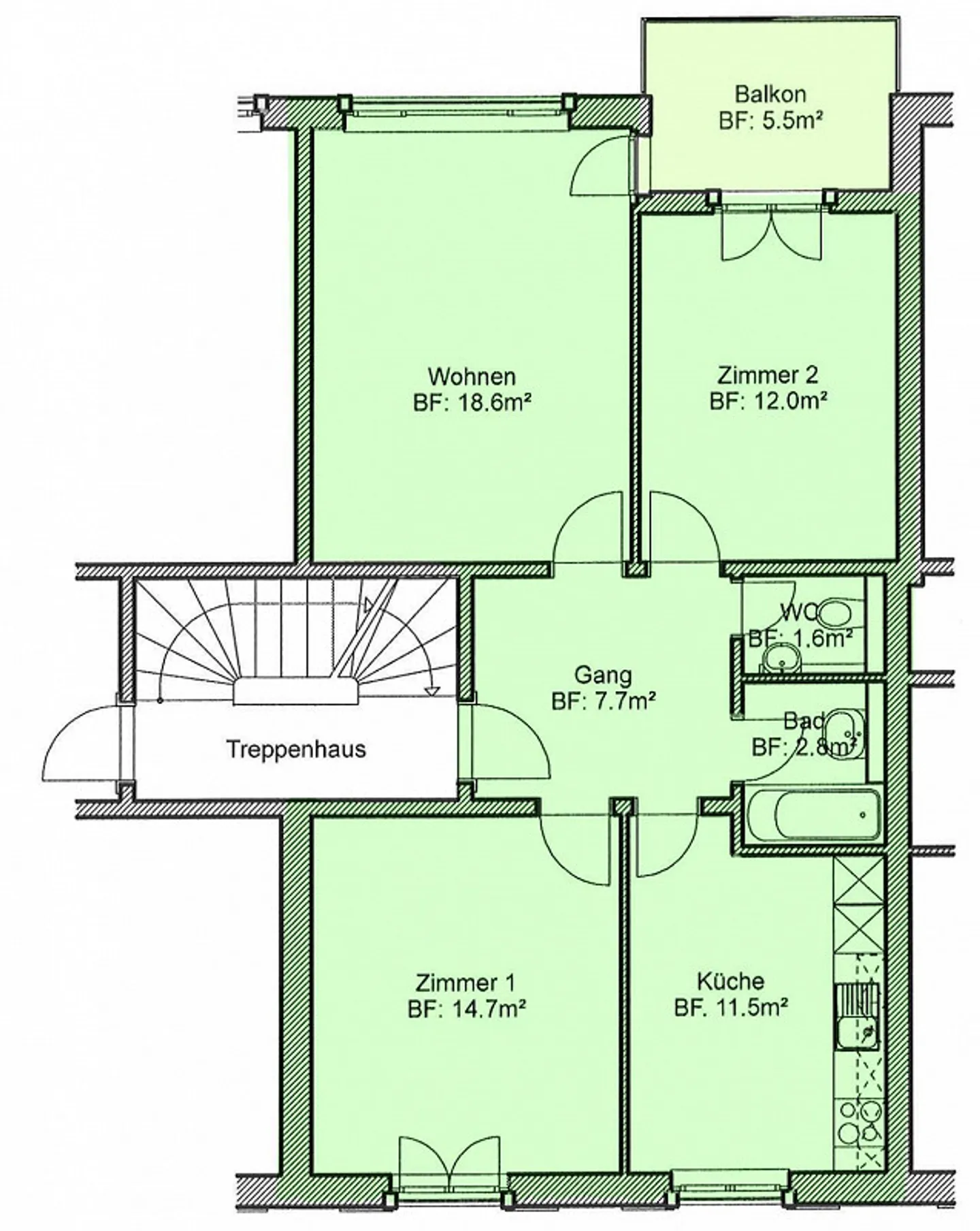 Helle 3-Zimmerwohnung mit Balkon in ruhigem Quartier in Allschwil - Foto 10 von 11