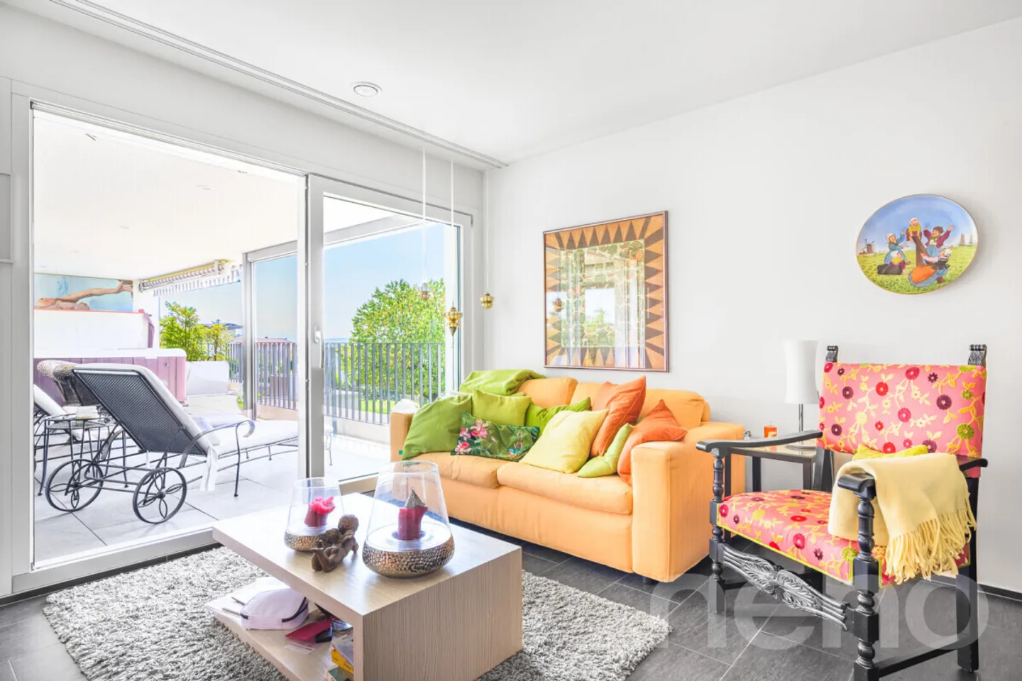 Wunderschöne Terassenwohnung mit traumhaftem Ausblick auf die Berge - Foto 10 von 13