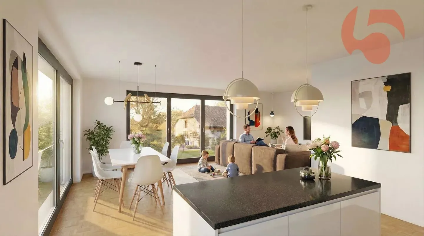 Neue 4,5-Zimmer-Wohnung mit Garten und nach Süden ausgerichteter Terrasse - Foto 1 von 5